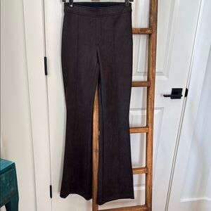 Spanx Brown Faux Suede Flared Pants
